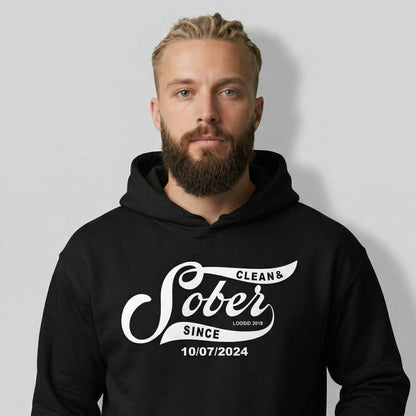 Sober Since Recovery Hoodie fit detail (view 9)