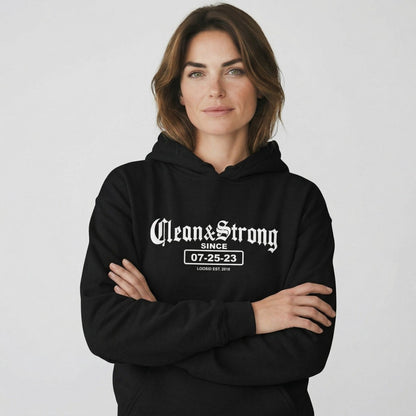 Loosid Old School Clean & Strong Recovery Hoodie featuring the design