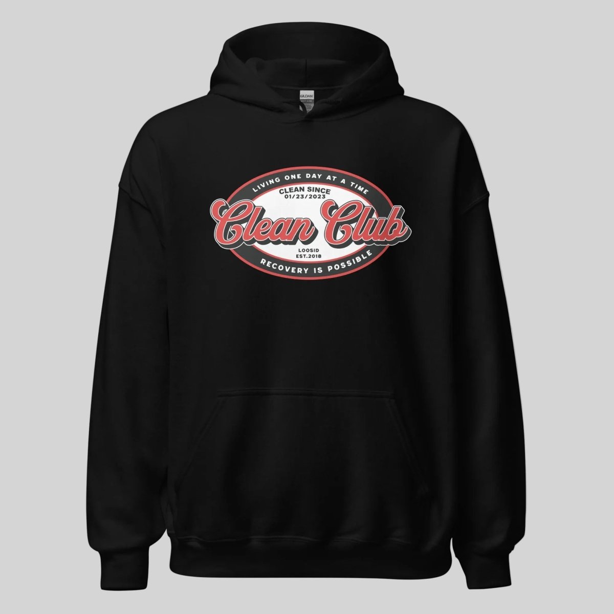 Clean Club Badge Recovery Hoodie graphic detail (view 4)