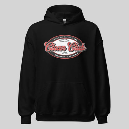 Clean Club Badge Recovery Hoodie graphic detail (view 4)