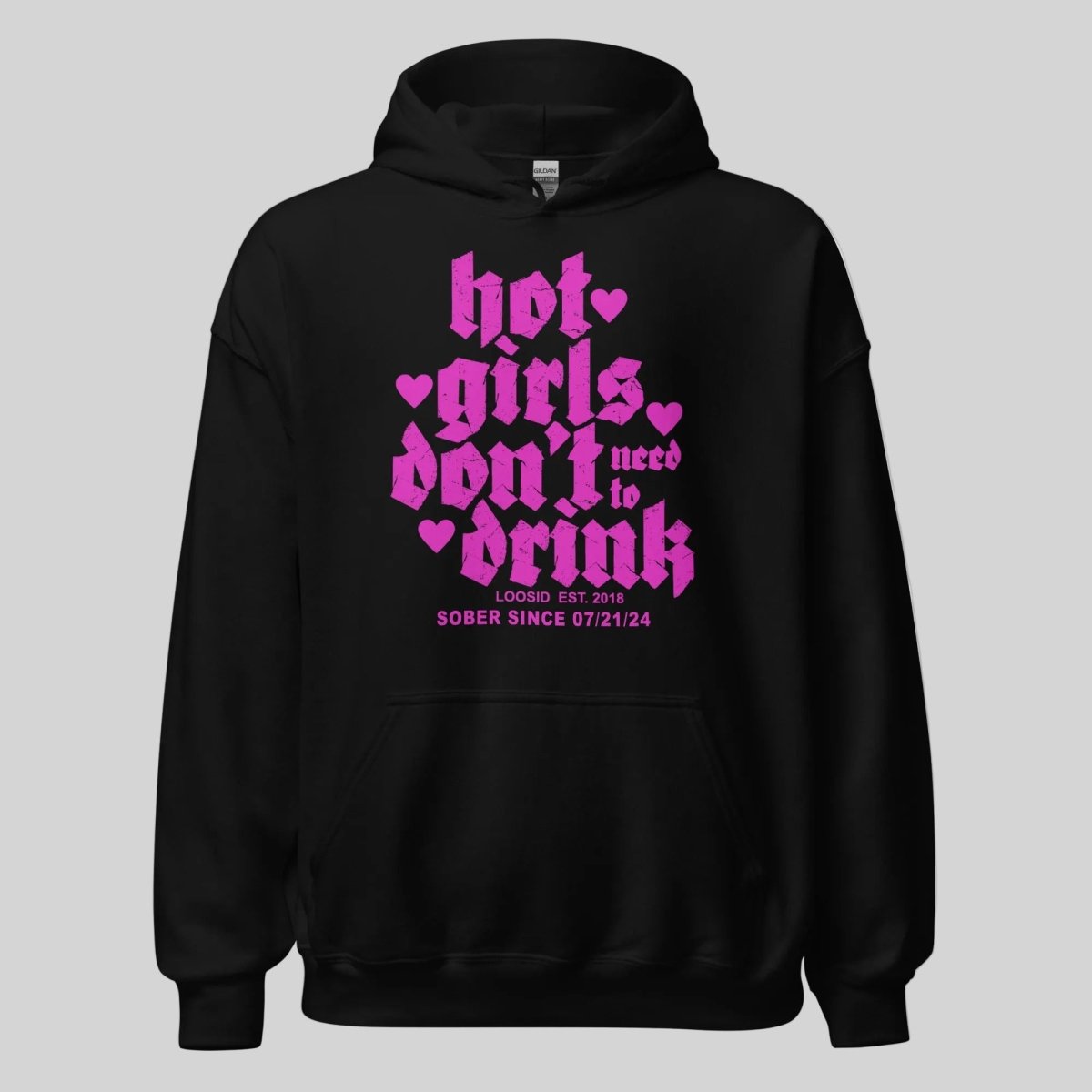 Hot Girls Don't Drink Recovery Hoodie product photo (view 30)