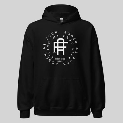 Living My Best Life Recovery Hoodie flat lay styled image (view 3)