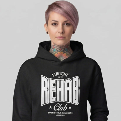 Loosid Rehab Recovery Hoodie featuring the design