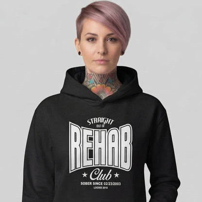 Rehab Recovery Hoodie close-up view (view 2)