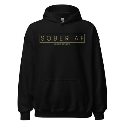 Sober AF Recovery Hoodie featuring the design (view 21)