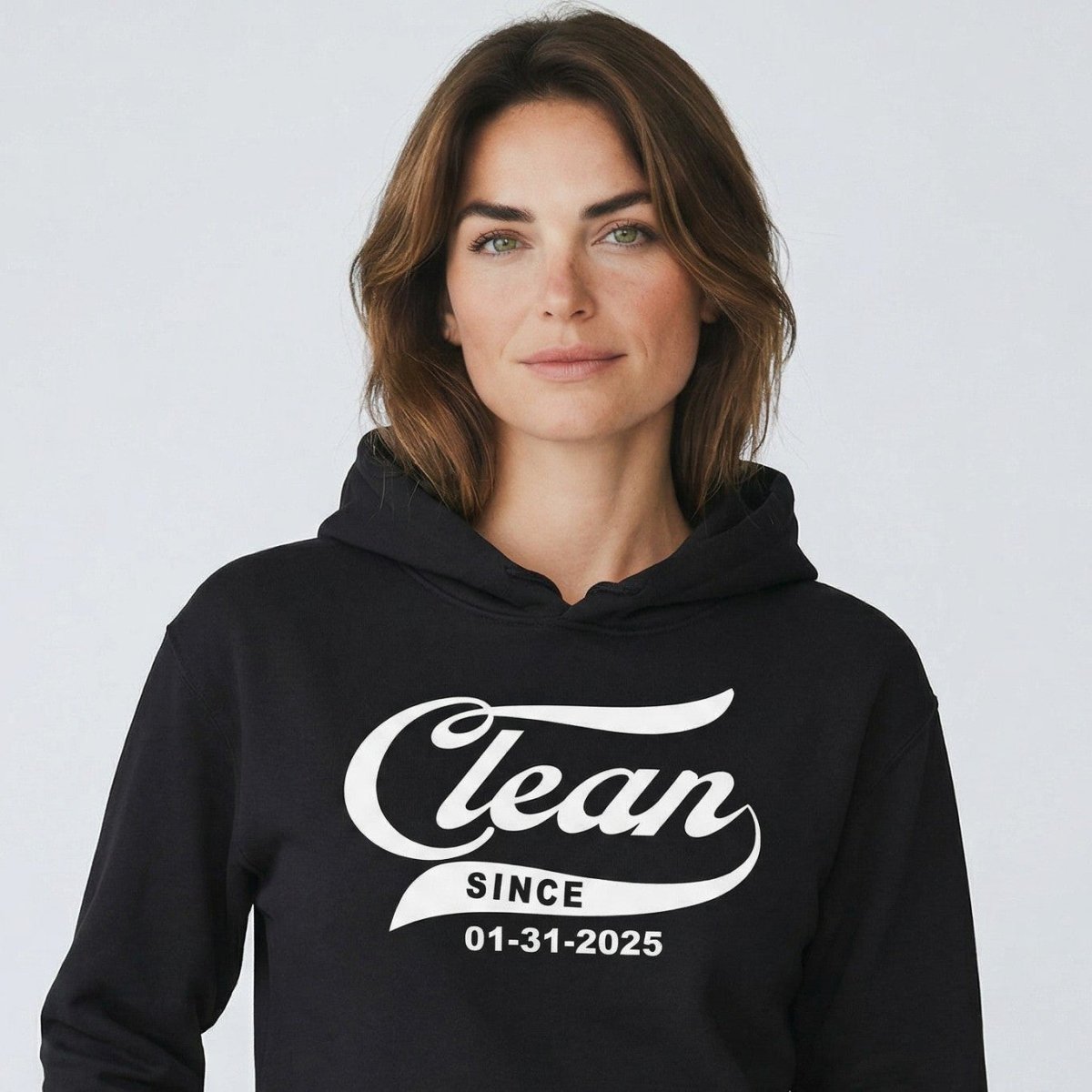 Clean Since Sober Recovery Hoodie fit detail (view 29)