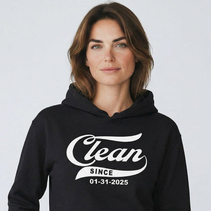 Clean Since Sober Recovery Hoodie fit detail (view 29)