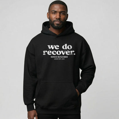 We Do Recover Men's Sober Recovery Hoodie graphic detail (view 4)