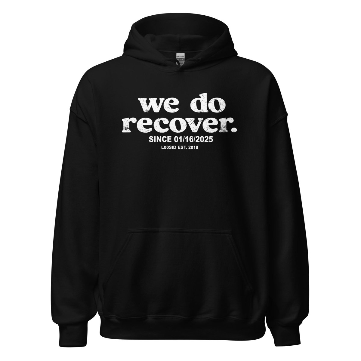 We Do Recover Since Recovery Hoodie close-up view (view 2)