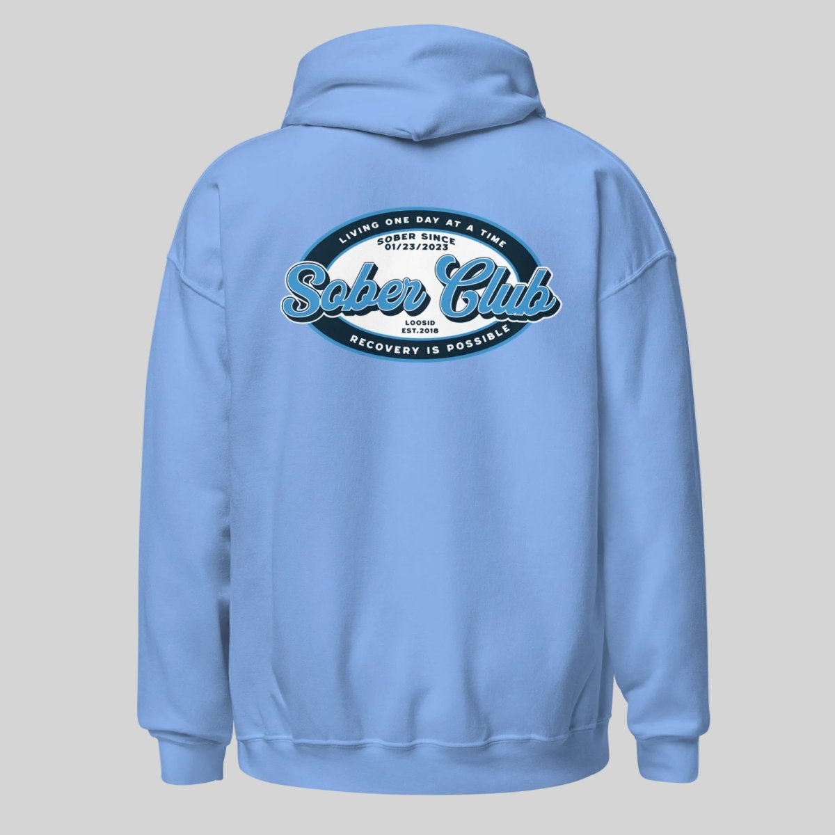 Sober Club Badge Recovery Hoodie product photo (view 30)