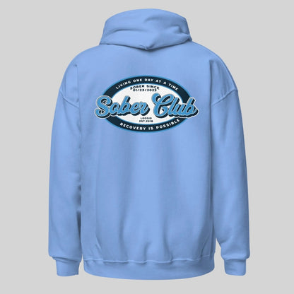 Sober Club Badge Recovery Hoodie side view (view 36)