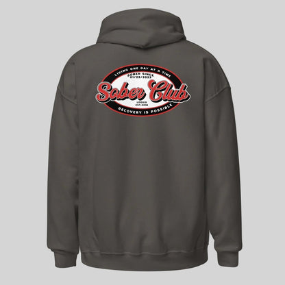 Sober Club Badge Recovery Hoodie graphic detail (view 34)