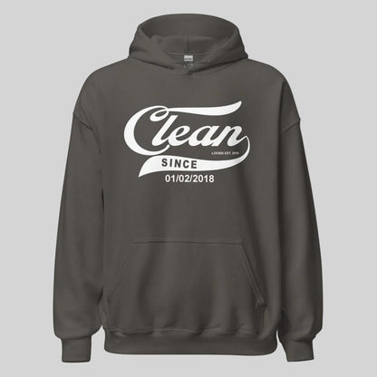 Clean Since Hoodie with Date Recovery Hoodie side view (view 56)