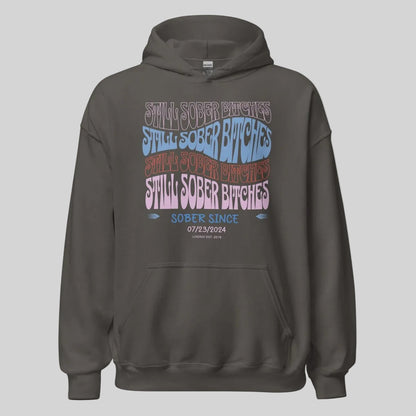 Still Sober B Custom Sobriety Date Recovery Hoodie product photo (view 40)