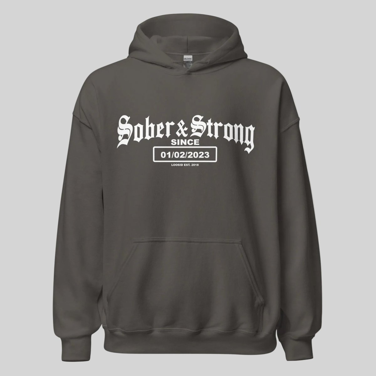 Old School Sober Recovery Hoodie featuring the design (view 41)