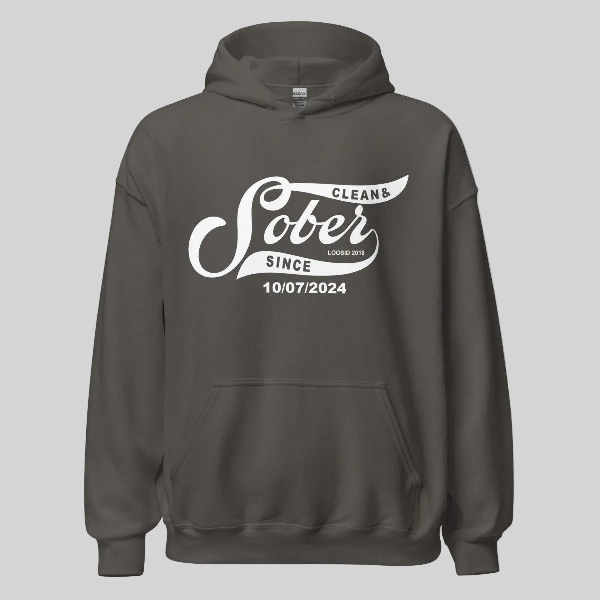 Sober Since Recovery Hoodie lifestyle view (view 25)