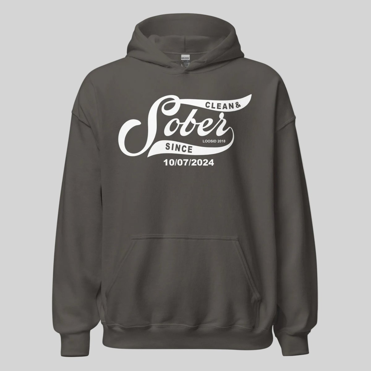 Sober Since Recovery Hoodie back view (view 17)