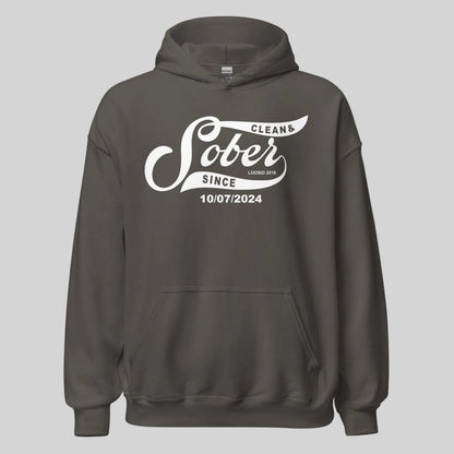 Sober Since Recovery Hoodie back view (view 17)