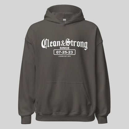 Clean & Strong Old School Recovery Hoodie featuring the design (view 11)
