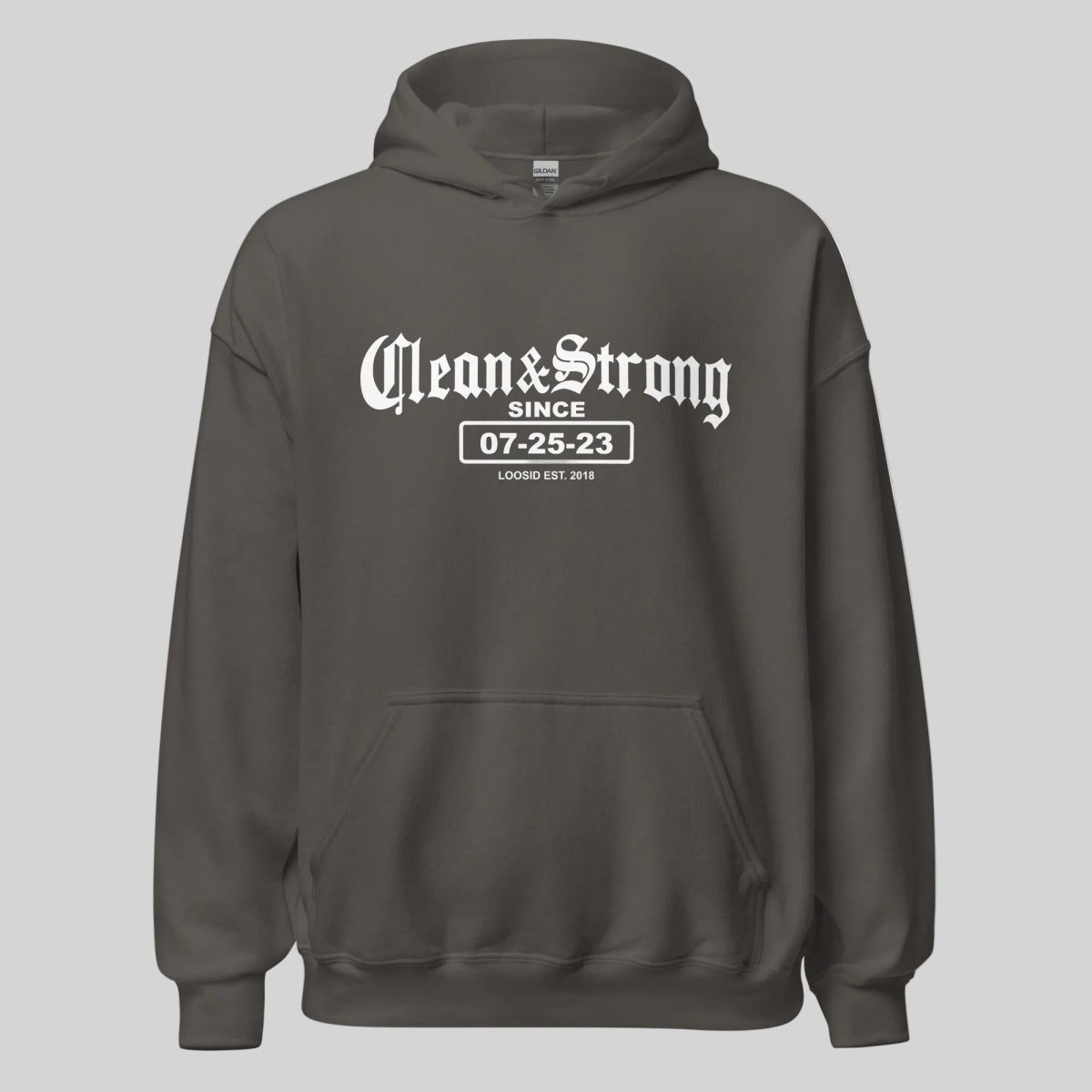 Old School Clean & Strong Recovery Hoodie featuring the design (view 11)
