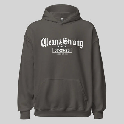 Old School Clean & Strong Recovery Hoodie featuring the design (view 11)