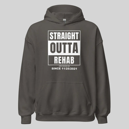 Straight Outta Rehab Recovery Hoodie product photo (view 10)