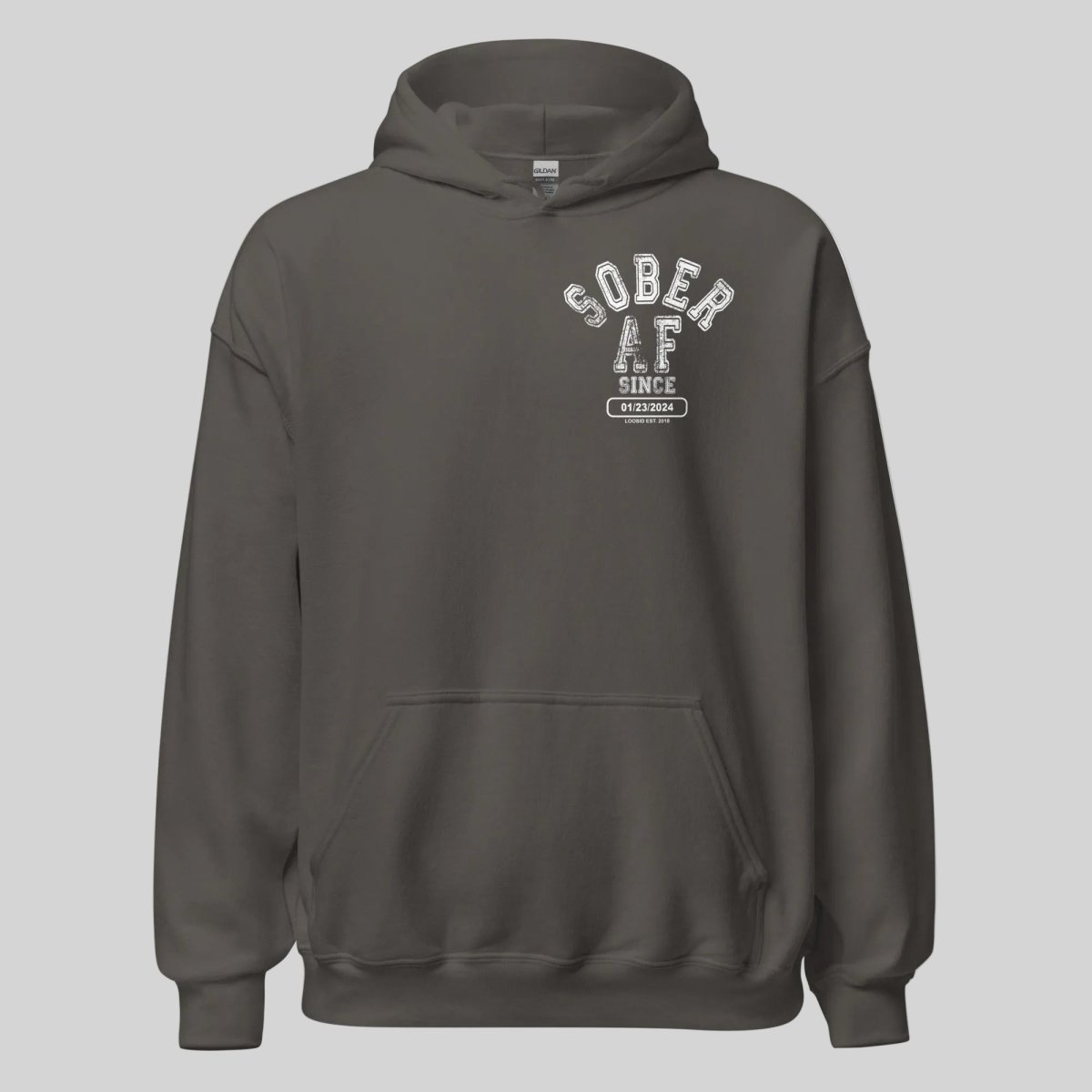Sober AF Since Recovery Hoodie featuring the design (view 31)