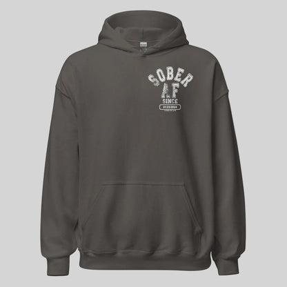Sober AF Since Recovery Hoodie featuring the design (view 31)