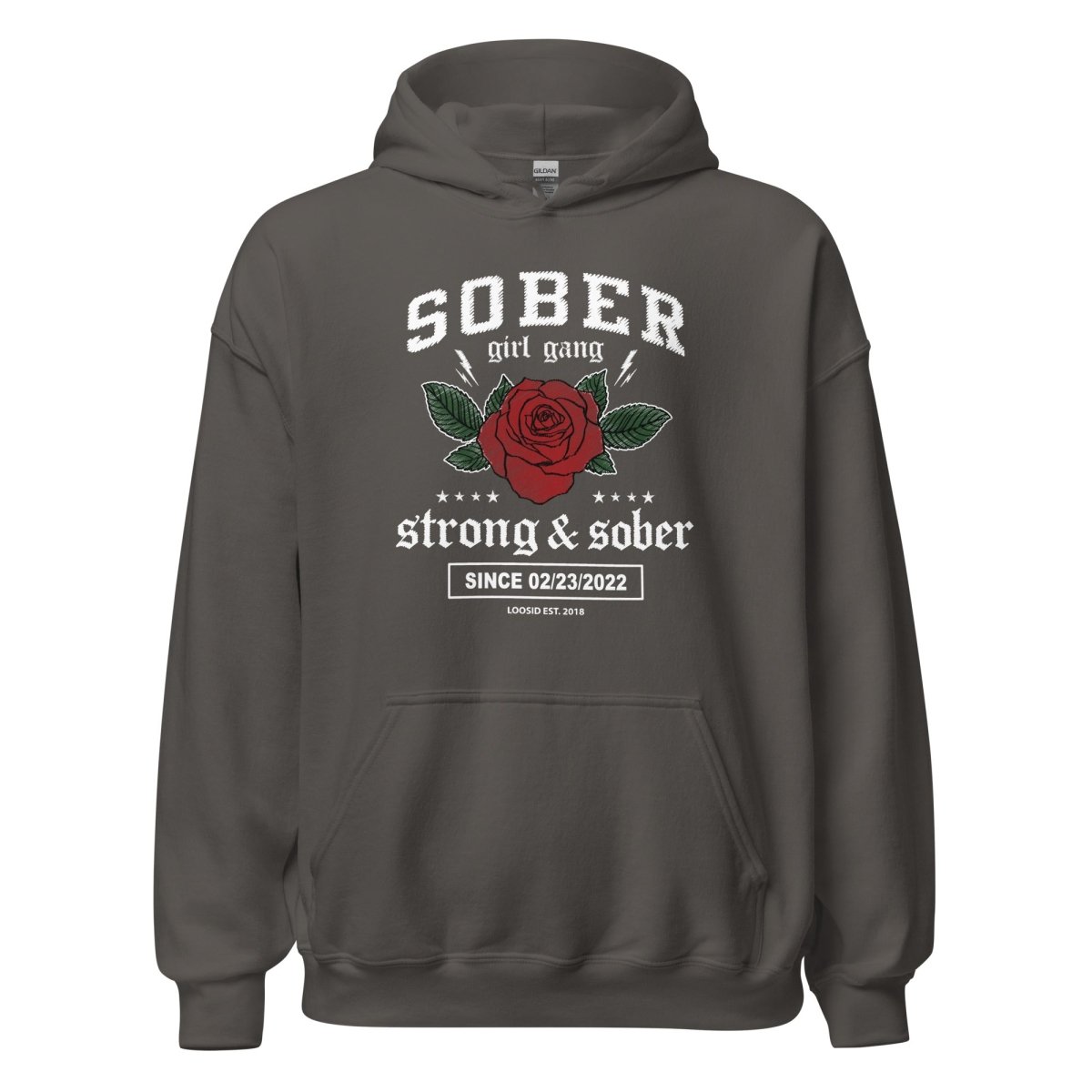 Sober Girl Gang Strong & Sober Crest Recovery Hoodie product photo (view 40)