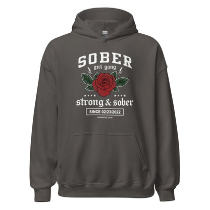 Sober Girl Gang Strong & Sober Crest Recovery Hoodie product photo (view 40)