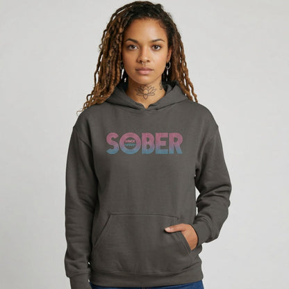 Retro Sobriety Date Recovery Hoodie side view (view 46)