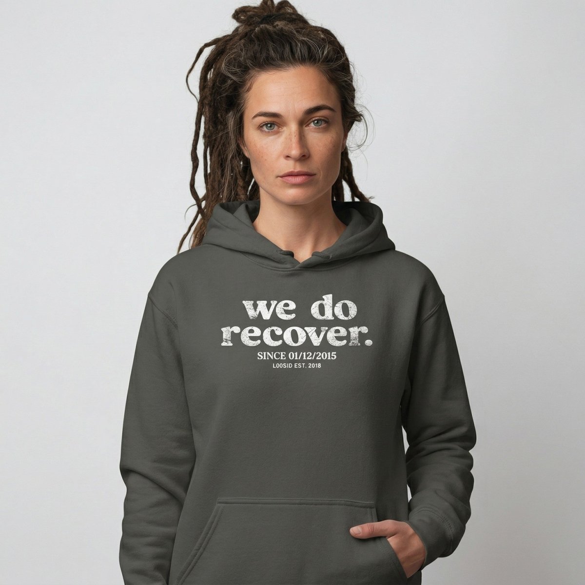 We Do Recover Women's Sober Recovery Hoodie packaging detail (view 28)