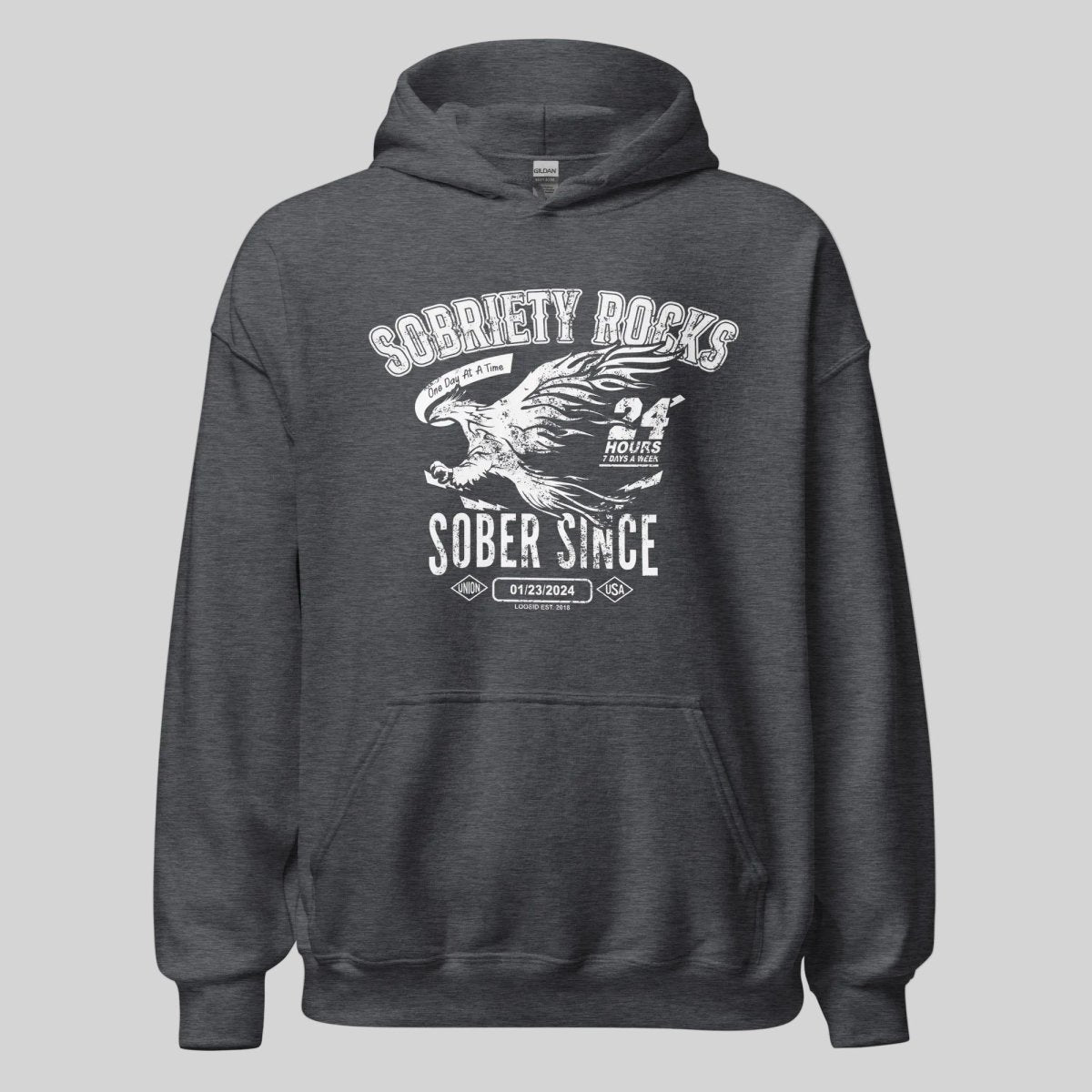 Sober Since Recovery Hoodie side view (view 16)