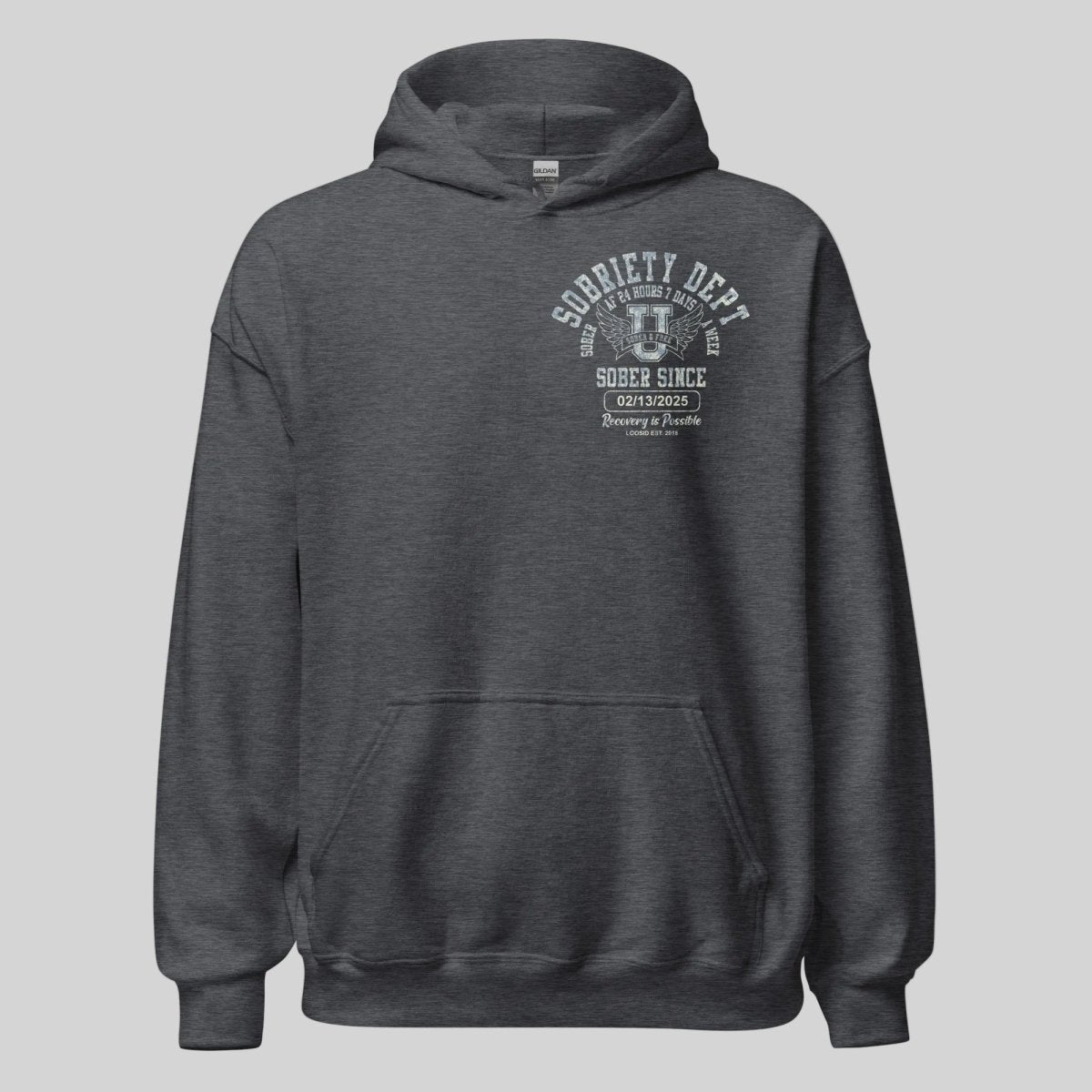 Sobriety Dept Recovery Hoodie packaging detail (view 8)