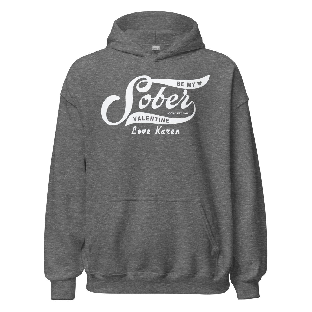 Be My Sober Valentine Hoodie w Personalized Name Recovery Hoodie product photo (view 10)
