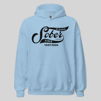 Sober Since Recovery Hoodie back view (view 37)