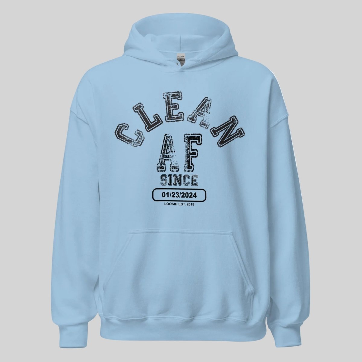 Clean AF Since Recovery Hoodie back view (view 17)