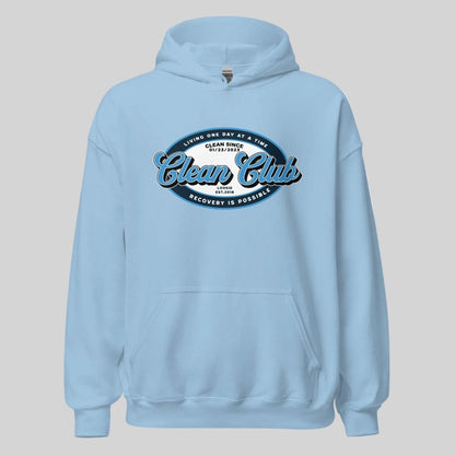 Clean Club Badge Recovery Hoodie lifestyle view (view 25)
