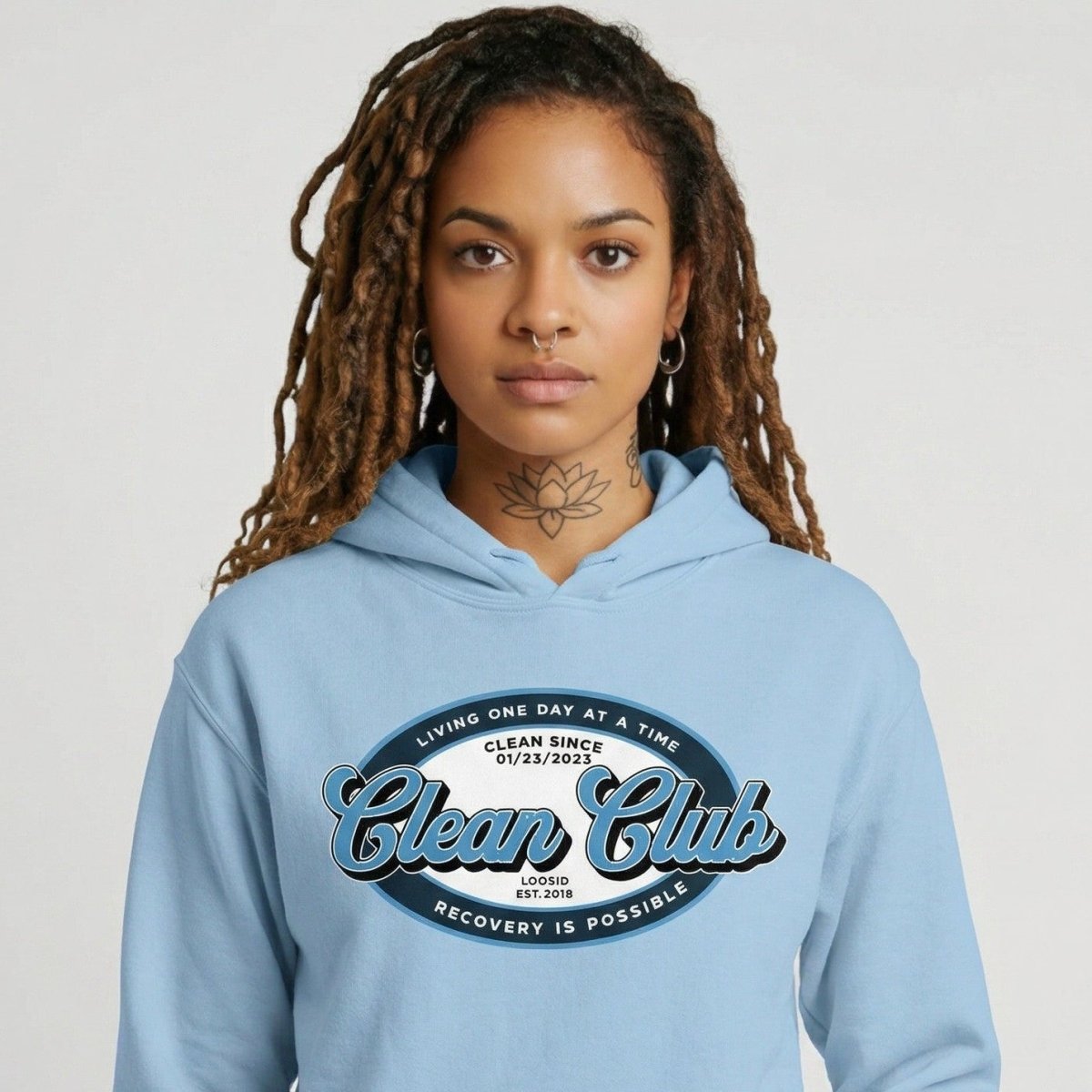 Clean Club Badge Recovery Hoodie side view (view 26)