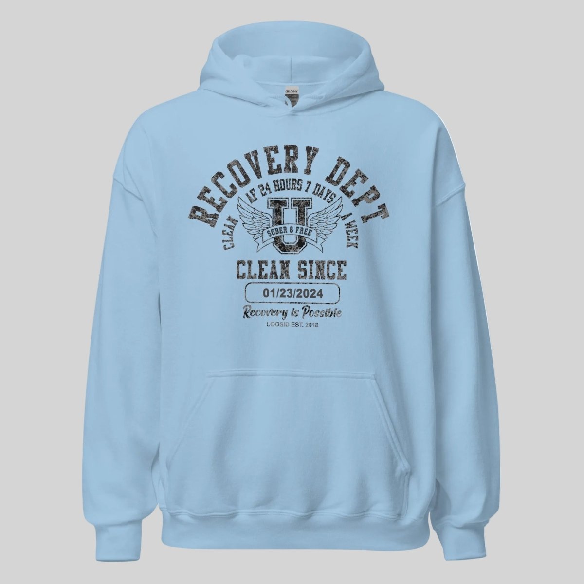 Recovery Dept Recovery Hoodie flat lay styled image (view 23)
