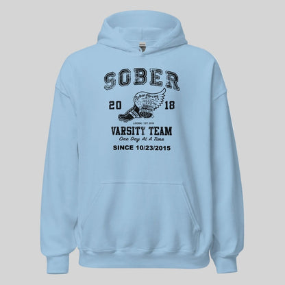 Sober Varsity Team Recovery Hoodie side view (view 26)