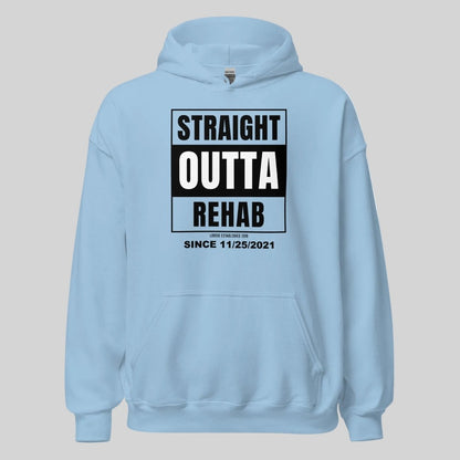 Straight Outta Rehab Recovery Hoodie lifestyle view (view 25)