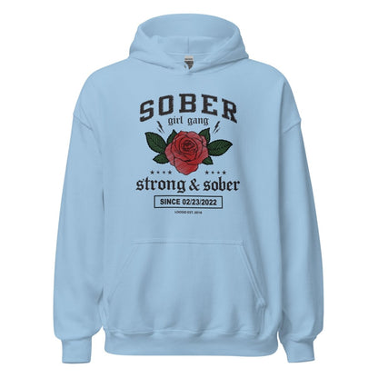 Sober Girl Gang Strong & Sober Crest Recovery Hoodie product photo (view 50)