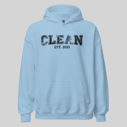 Clean Est. Hoodie w Personalized Recovery Year Recovery Hoodie product photo (view 20)