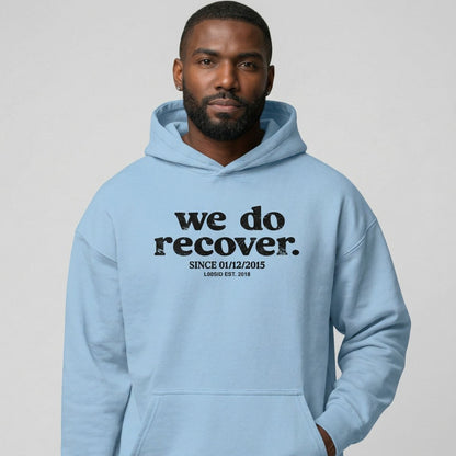 We Do Recover Men's Sober Recovery Hoodie product photo (view 10)