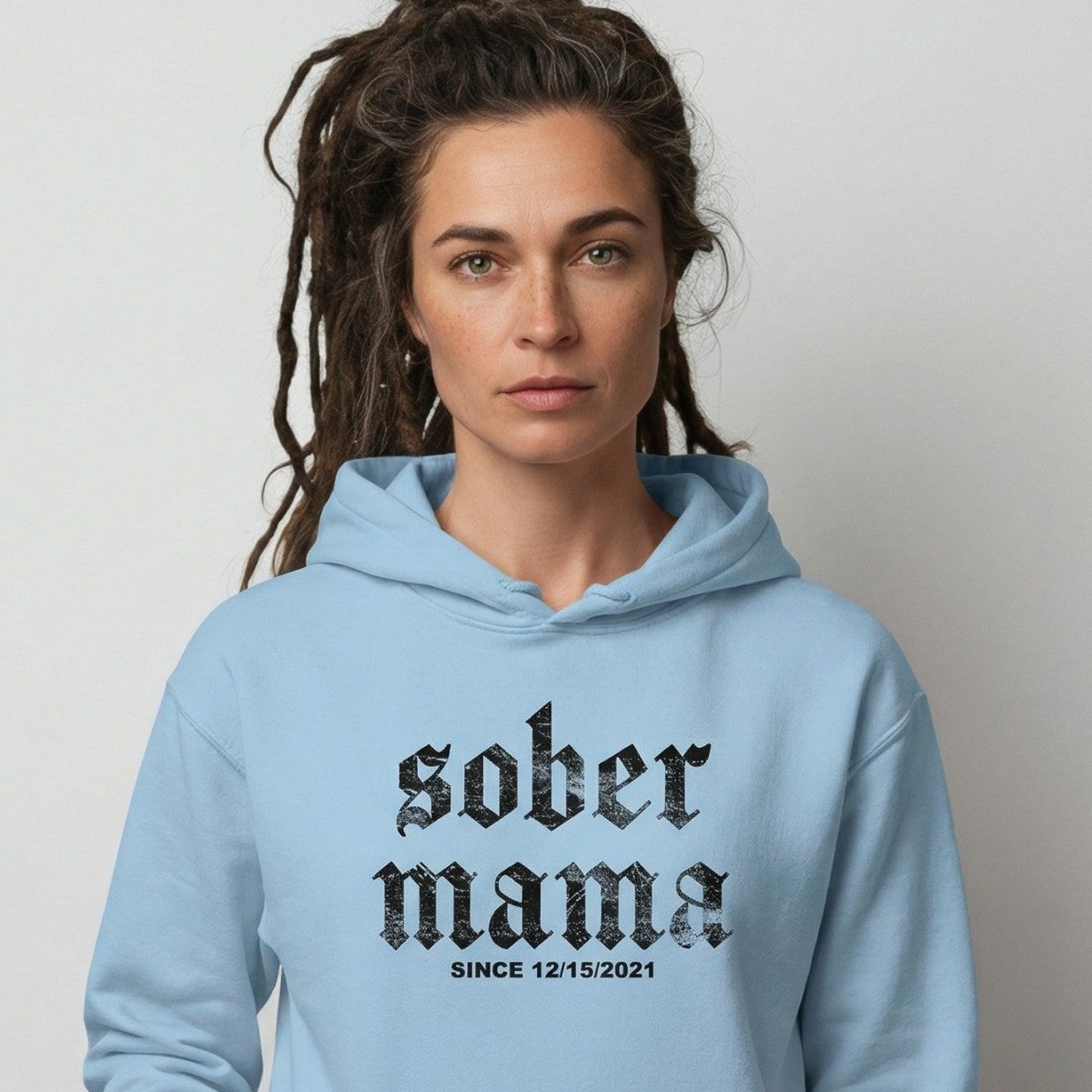 Sober Mama Recovery Hoodie featuring the design (view 21)