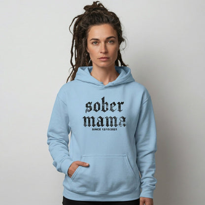 Sober Mama Recovery Hoodie close-up view (view 22)