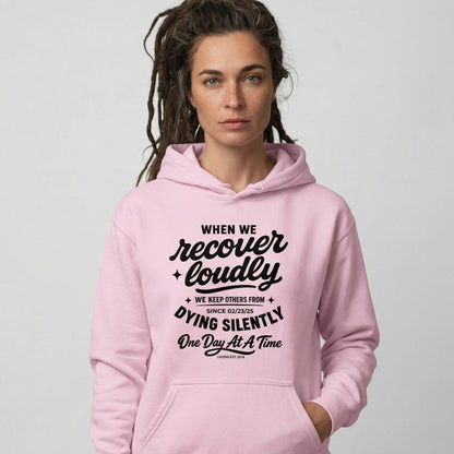 When we recover loudly Recovery Hoodie close-up view (view 22)