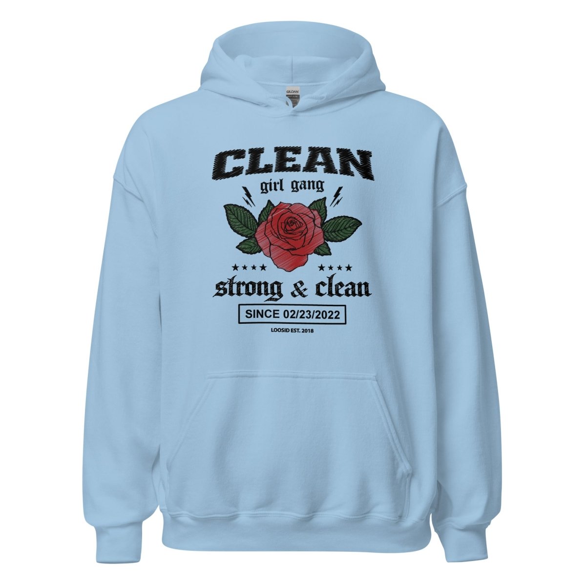 Clean Girl Gang Strong & Clean Crest Recovery Hoodie side view (view 26)