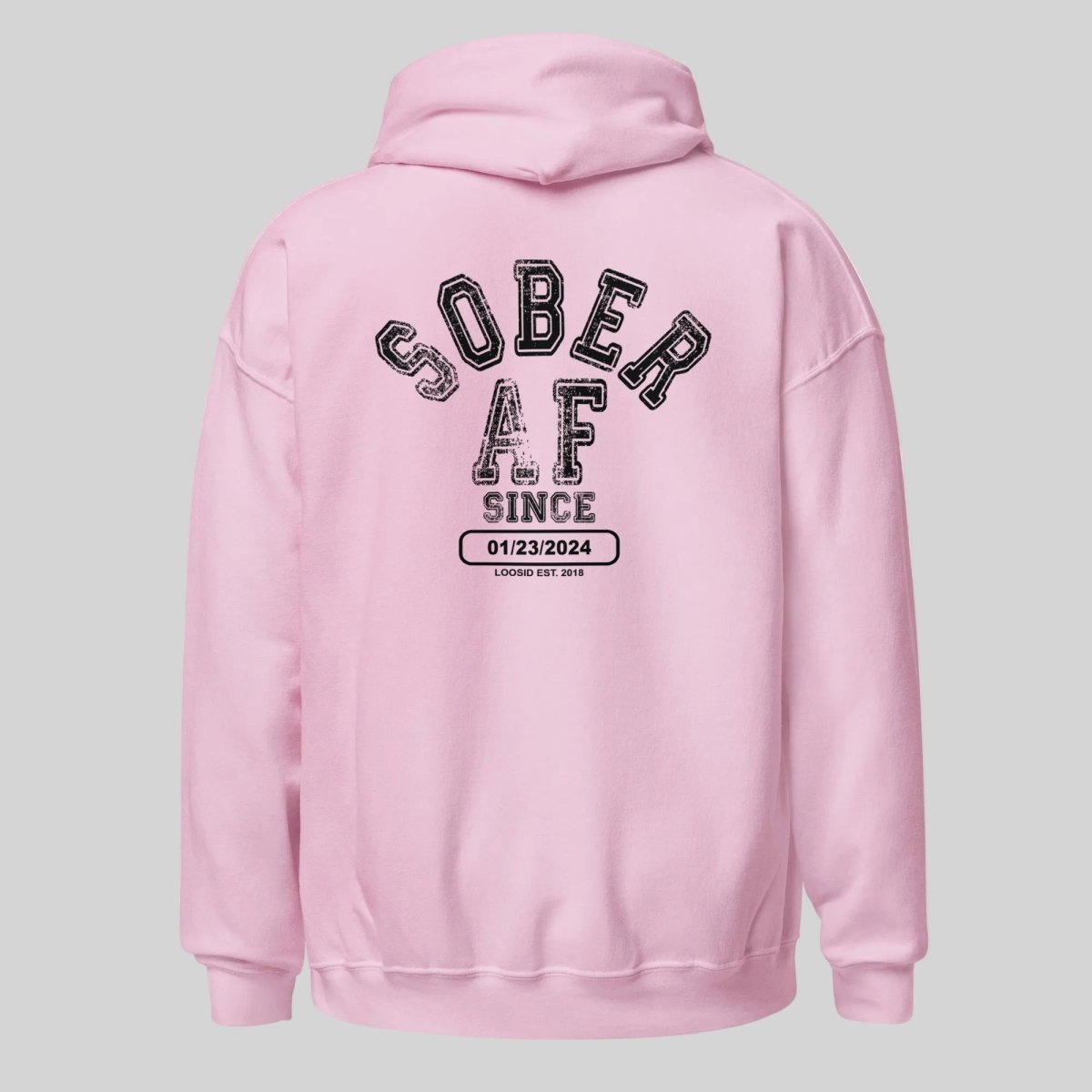 Sober AF Recovery Hoodie close-up view (view 42)